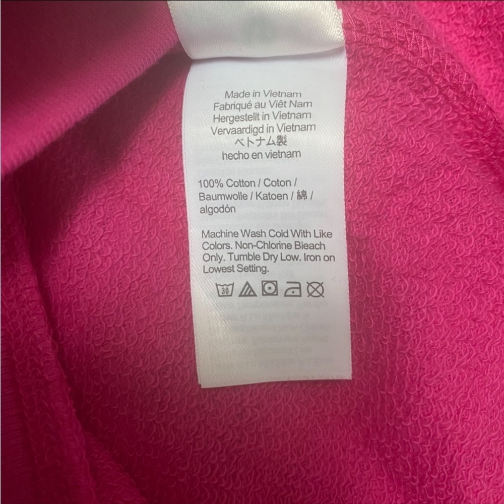 Crewcuts Bright Pink French Terry Sweatshirt 100% Cotton Pullover NWT Size M - Picture 11 of 11